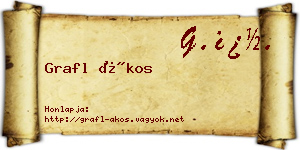 Grafl Ákos névjegykártya